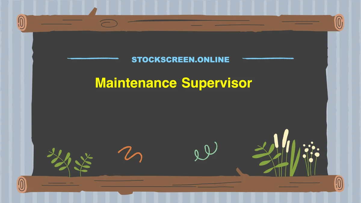 Maintenance Supervisor