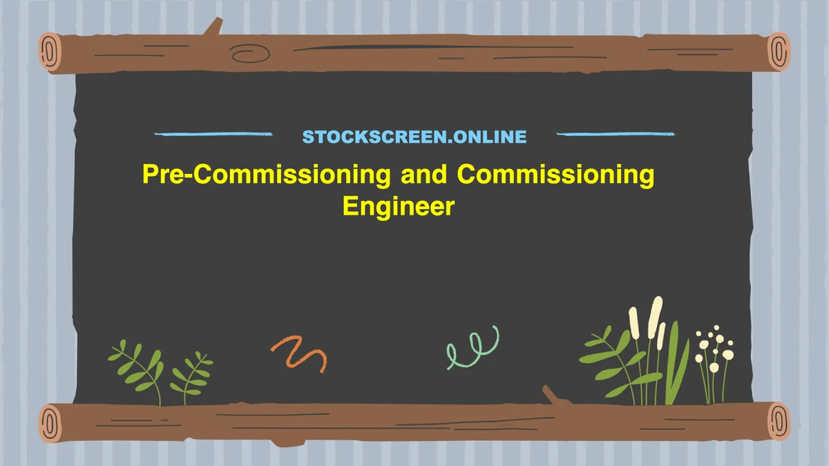 Pre-Commissioning and Commissioning Engineer