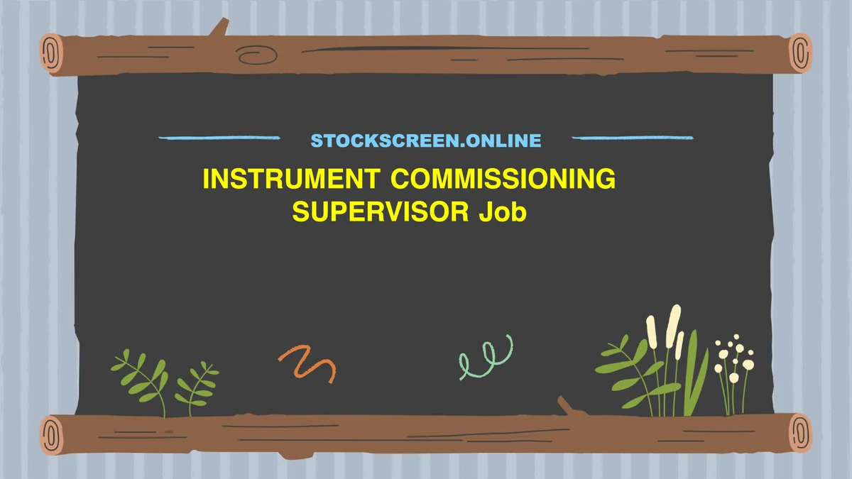 INSTRUMENT COMMISSIONING SUPERVISOR Job