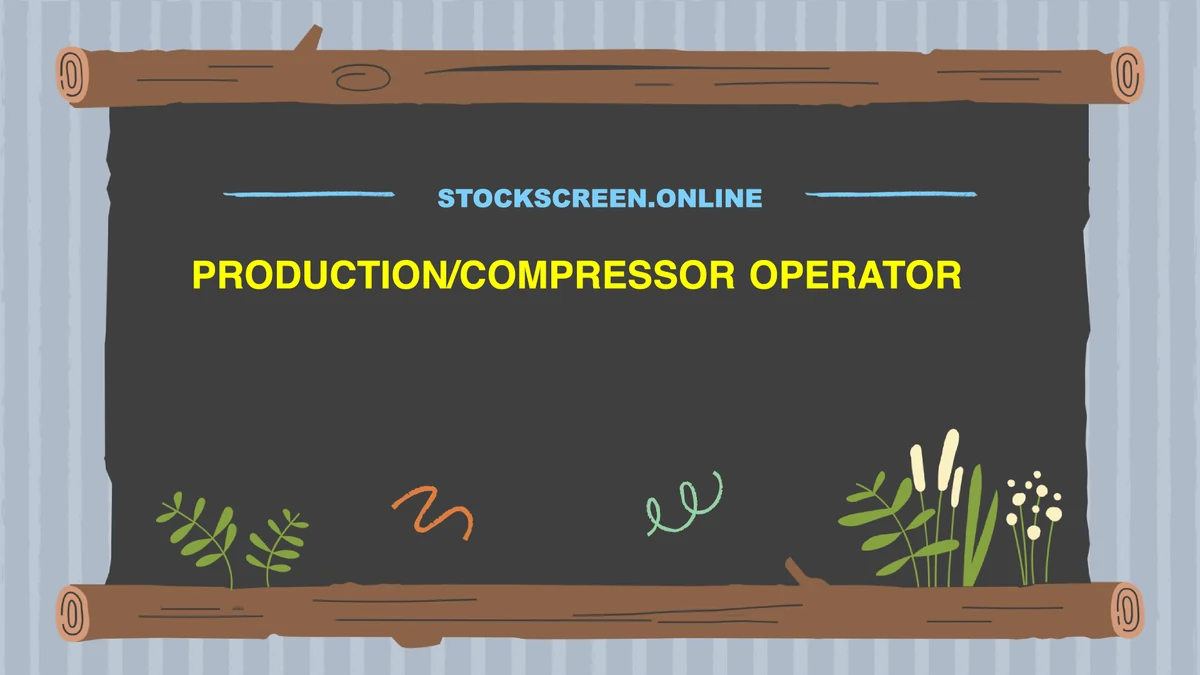 PRODUCTION/COMPRESSOR OPERATOR