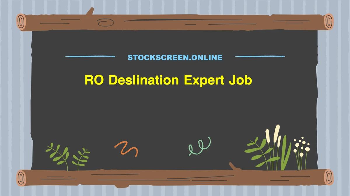 RO Deslination Expert Job