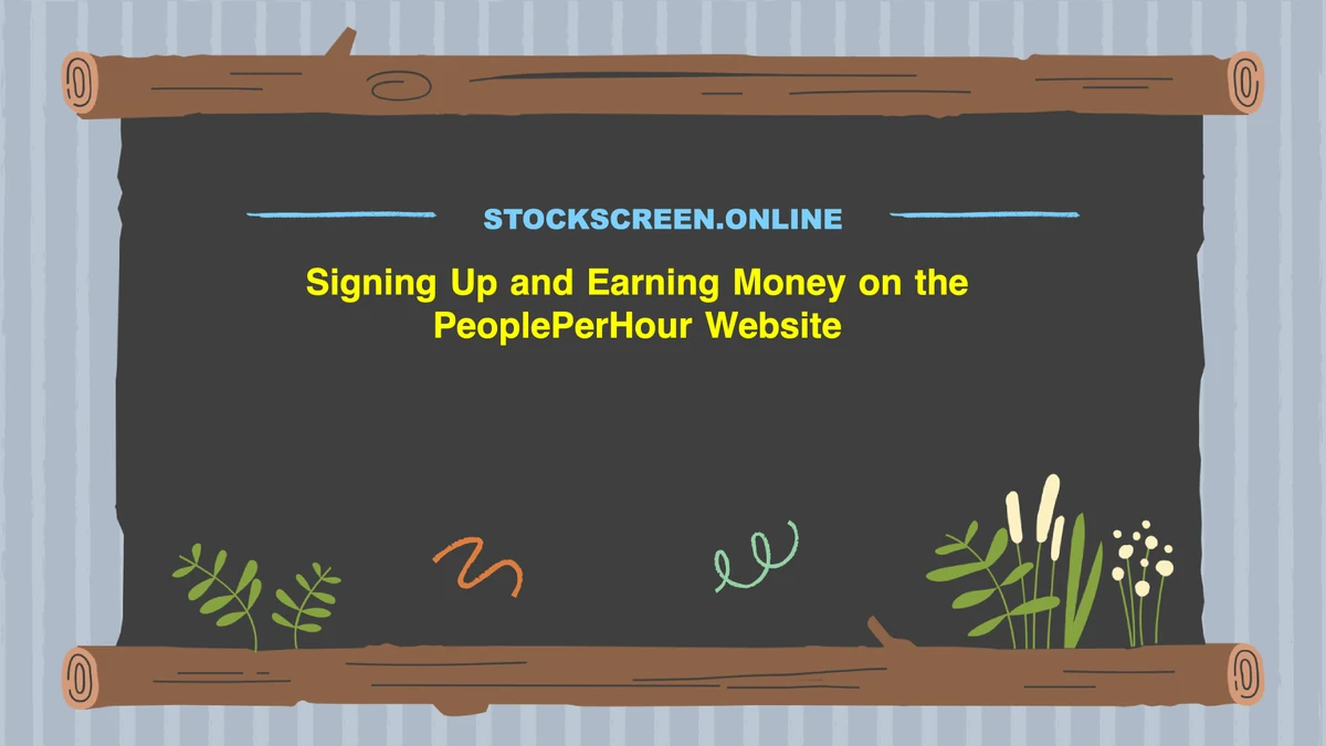 Signing Up and Earning Money on the PeoplePerHour Website